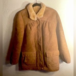 Made In The USA Sawyer Of Napa Women’s Suede and Wool Winter Jacket.